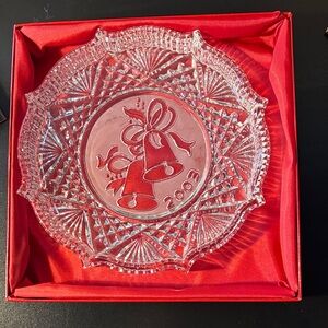 NIB Never Used 2003 Waterford Crystal Songs of Xmas Plate “Silver Bells”